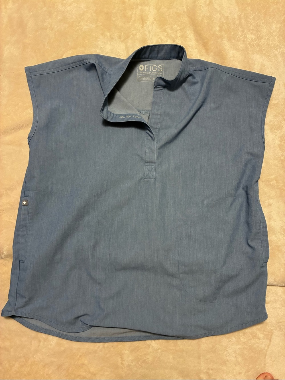 FIGS Relaxed Navy Tunic Scrub Top